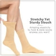 thumbnail image 2 of Basico Lightweight Slouchy socks for women | Beige Slouch Socks for Girls | Scrunch Socks | (6PK, Shoe Size 5-9 1/2), 2 of 6