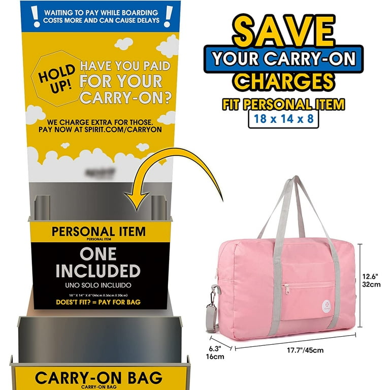 Spirit airlines personal item duffle bag sales