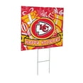 thumbnail image 2 of Kansas City Chiefs 24" x 18" Happy Holidays Christmas Outdoor Staked Yard Sign, 2 of 5