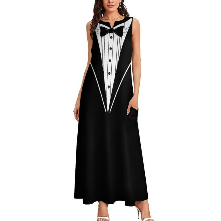 white christmas dresses Buy Adrianna Tuxedo Dress| Tall Size Black / S main image 0