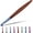 6mm, variant on This set includes 5 crochet hooks with an ergonomic design, featuring colorful aluminum hooks and wooden handles, perfect for knitting with yarn.,3.5mm