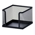 thumbnail image 1 of Metal Mesh Note Box - 80mm, 8cm Height, Black/Silver, Desktop Debris Storage, 1 of 6