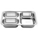 thumbnail image 5 of Stainless Steel Divided Dinner Tray Lunch Container Food Plate For School Canteen 3/5/4 Section, 5 of 5