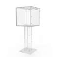 thumbnail image 2 of FixtureDisplays® 15x15x38" Clear Plexiglass Large Floor Standing Tithing Box Offering Box Ballot Box 14316, 2 of 5