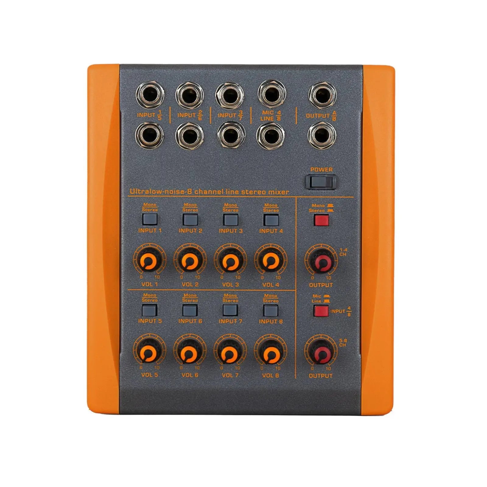 Mini Audio Mixer TRS Input Output Sound Board Console Portable Sound Mixer Keyboards Mixer for Small Clubs Studio Recording Bars ,Precision Control