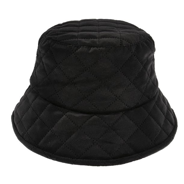 Sombreros De Cubo De Invierno Con Cuerda Ajustable, Gorros De Guata De Celosía De Color Sólido, Sombrero De Pescador De Lavabo Unisex seitruly AP007034-02