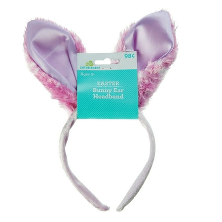 Way To Celebrate Bunny Ear Headband Purple.