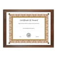thumbnail image 1 of (Walnut) - Nu-Dell 18811M Award-A-Plaque Document Holder Acrylic/Plastic 10-1/2 x 13 Walnut, 1 of 2