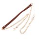 thumbnail image 1 of EeaseMX 1 pieza de cadena de metal de PU para bolso, correa de repuesto, accesorio con hebillas para bolso de mano, bolso de hombro, marrón y dorado., 1 of 7