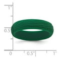 thumbnail image 2 of Silicone Hunter Green 5.70mm Wood Grain Pattern Band Size 10 Ring for Women and Men, 2 of 2