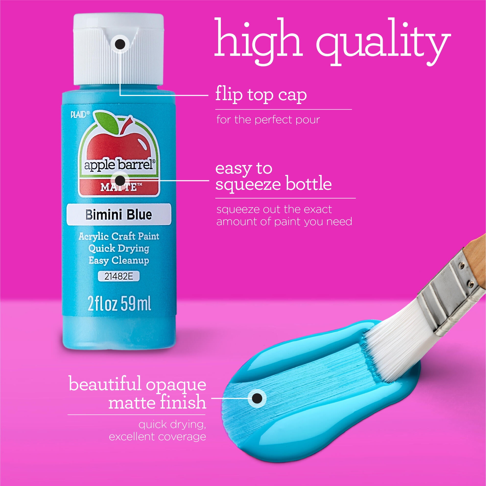 Apple Barrel Desert Sky 2 fl oz Acrylic Craft Paint Set, Matte Finish, Set of 12
