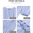 thumbnail image 6 of BTFBM Spring Dresses for Women 2026 Casual Long Sleeve V Neck Elastic Waist Lightweight Maxi Wedding Guest Dress Pockets, 6 of 8