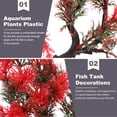 thumbnail image 2 of HEALEEP Artificial Aquatic Plants Simulation Aquatic Plant Decor Red 1Pcs for Fish Tank Enhancement 9.8*2.4*9.8in, 2 of 6