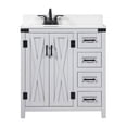 thumbnail image 3 of Elegant Decor Grant 32" MDF Single Bathroom Vanity with Backsplash in Gray, 3 of 8