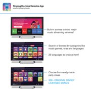 The Hub 2.0, WIFI karaoke system with 2 wireless Microphones and built-in Music Apps ( YouTube, Spotify …), Black
