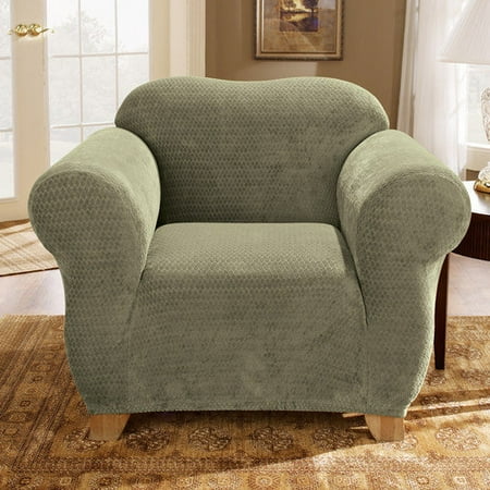 Sure-Fit Stretch Royal Diamond Box Cushion Chair Slipcover