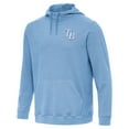 thumbnail image 2 of Men's Antigua  Heather Powder Blue Tampa Bay Rays Cloud Pullover Hoodie, 2 of 3