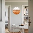 thumbnail image 4 of Wall Clock Orange White Clocks PVC Silent Non-Ticking Battery Operated Decorative Ombre Abstract Round Clock for Home Living Room Kitchen Bedroom Office School Wall Decor 10 Inch, 4 of 9