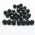 thumbnail image 2 of U8MO 1000 Matte Neon Black Color Acrylic Round Beads 8mm(0.32") Rubber Tone, 2 of 6