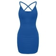 thumbnail image 3 of YDDIAN Mini Dress Sexy Bodycon Dress 2024 Summer Short Backless Spaghetti Strap Tight Dresses Party Club Dress Blue L, 3 of 3