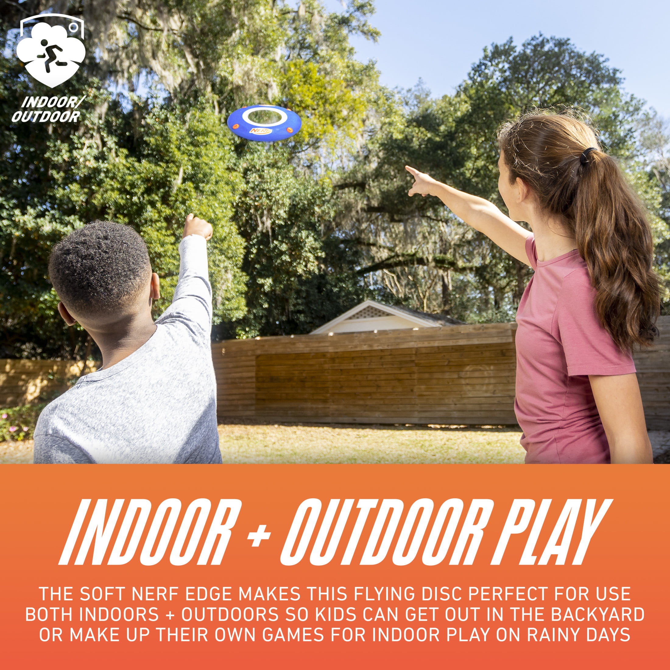 NERF Kids Soft Flying Disc - Sonic Slinger Indoor + Outdoor Flying Disc Toy for Kids - 11" Inch Tossing Disc - Super Lightweight NERF Disc for Indoor + Outdoor Use - Howls When Thrown