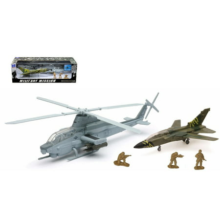 NEWRAY MILITARY MISSION - 1:55 BELL AH-1Z COBRA WITH FIGHTER JET AND SOLDIERS