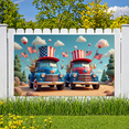 thumbnail image 6 of Decorative Design American Flag Truck Photography Backdrop for Fourth of July Celebration Party Event Decor, 6 of 8