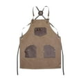 thumbnail image 1 of BELOVING Canvas Apron with Pockets Adjustable Neck Apron for Baking Gardening Pottery brown, 1 of 10