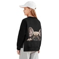 thumbnail image 2 of Xoenoiee French Bulldog Print Girls Oversized Sweatshirts Casual Long Sleeve Crewneck Side Slit Tops 2025 Fall Loose Pullover Sweatshirt, 7-8 Years, 2 of 7