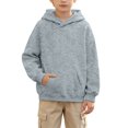 thumbnail image 5 of Wilark Girls Oversized Hoodies Sweatshirts with Pockets Long Sleeve Pullover Fleece Warm Casual Kids Fall Winter Tops Gray 12, 5 of 6