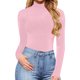 thumbnail image 3 of Gibobby Release Body Mujer sin Costuras Mono de manga larga con cuello Rojoondo y cuello Rojoondo para mujer, mono Sexy con camisa de fondo (Rosa, L), 3 of 5