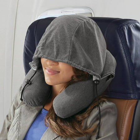 Brookstone Hooded U Travel Pillow Walmart Com