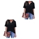 thumbnail image 2 of sweethay Blusa con cuello en V para mujer, jersey de manga corta, camisa Floral bonita, fiesta de vacaciones, compras, Top de verano, ropa de Type11 NO11, 2 of 6