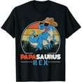 thumbnail image 1 of T-Shirt Homme Papasaurus Rex Meilleur Papa Famille - Noir - L, 1 of 2