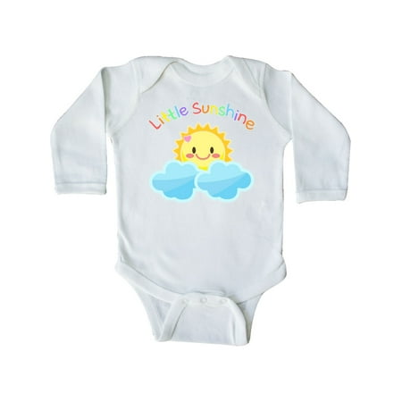 

Inktastic Little Sunshine- cute sun rainbow letters Gift Baby Boy or Baby Girl Long Sleeve Bodysuit