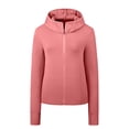 thumbnail image 5 of Garbnen M-4XL Womens Sun Protection Jacket Long Sleeve Full Zip Hoodie Womens with Pockets Summer Camping Going Out Sun Shirts for Women with Thumb Holes Red M, 5 of 5