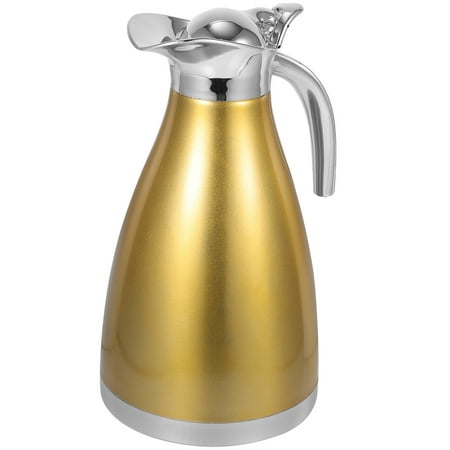 

thermal bottle Stainless Steel Water Bottle Pot Insulated Kettle Thermal Bottle Household Water Container for Home Restaurant (Champagne 1.5L Single-layer Cold Water Pot)
