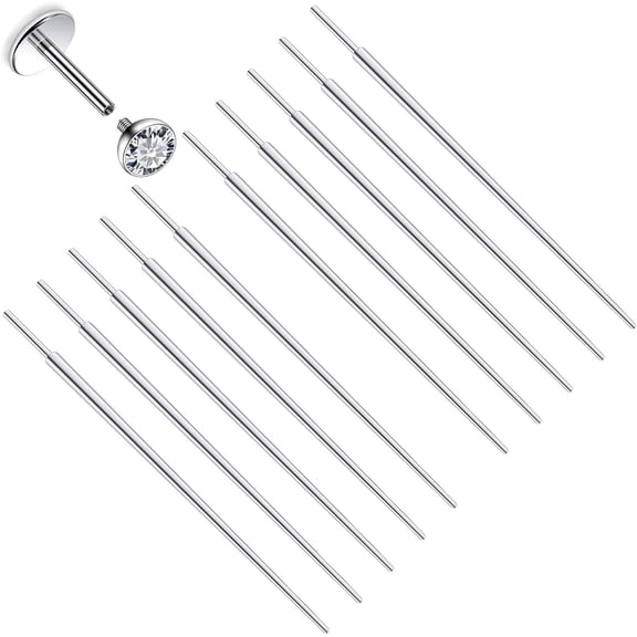 20/18/16g Piercing Kit Ear Earring Straight/Curved Taper Threader Changing Tool Flatback Threadless Insertion Putting In for Tragus Helix Cartilage Stud Nose Ring Jewelry[y216]