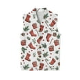 thumbnail image 6 of Resicozy Mens Christmas Vest Xmas Printed V-Neck Holiday Tree Snowflake Fashion Vest Party Winter Tops White 4XL, 6 of 7