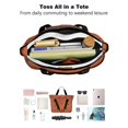 thumbnail image 4 of Tote Bag for Women - Halloween Spider Web and Bats Shoulder Bag - Large Utility Work Duffle Bag with Zipper Handbag for Travel, Work, Sprots, 4 of 5