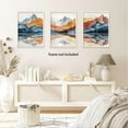 thumbnail image 2 of Hieng Abstract Mountain Canvas Wall Art Set of 3 Boho Watercolor Landscape Poster Picture Prints Modern Colorful Nature Painting Wall Decor for Bathroom Bedroom Living Room Office, 2 of 6