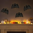 thumbnail image 3 of Halloween Outdoor Decorations, Halloween Party Decorations, Patio Wall Decorations Outdoor, Black Home Decor, 19X9 Inch Black Woven Rattan Bat Hanging Ornament for Festive, 3 of 4