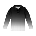 thumbnail image 4 of CCRFTGI Polo Shirts for Kids Girls Size 8 Uniform Gradient Shirts Athletic Tennis Button Up Collared Polo Lightweight Quick Dry 2026 Summer T-Shirts Black 5-6 Years, 4 of 5