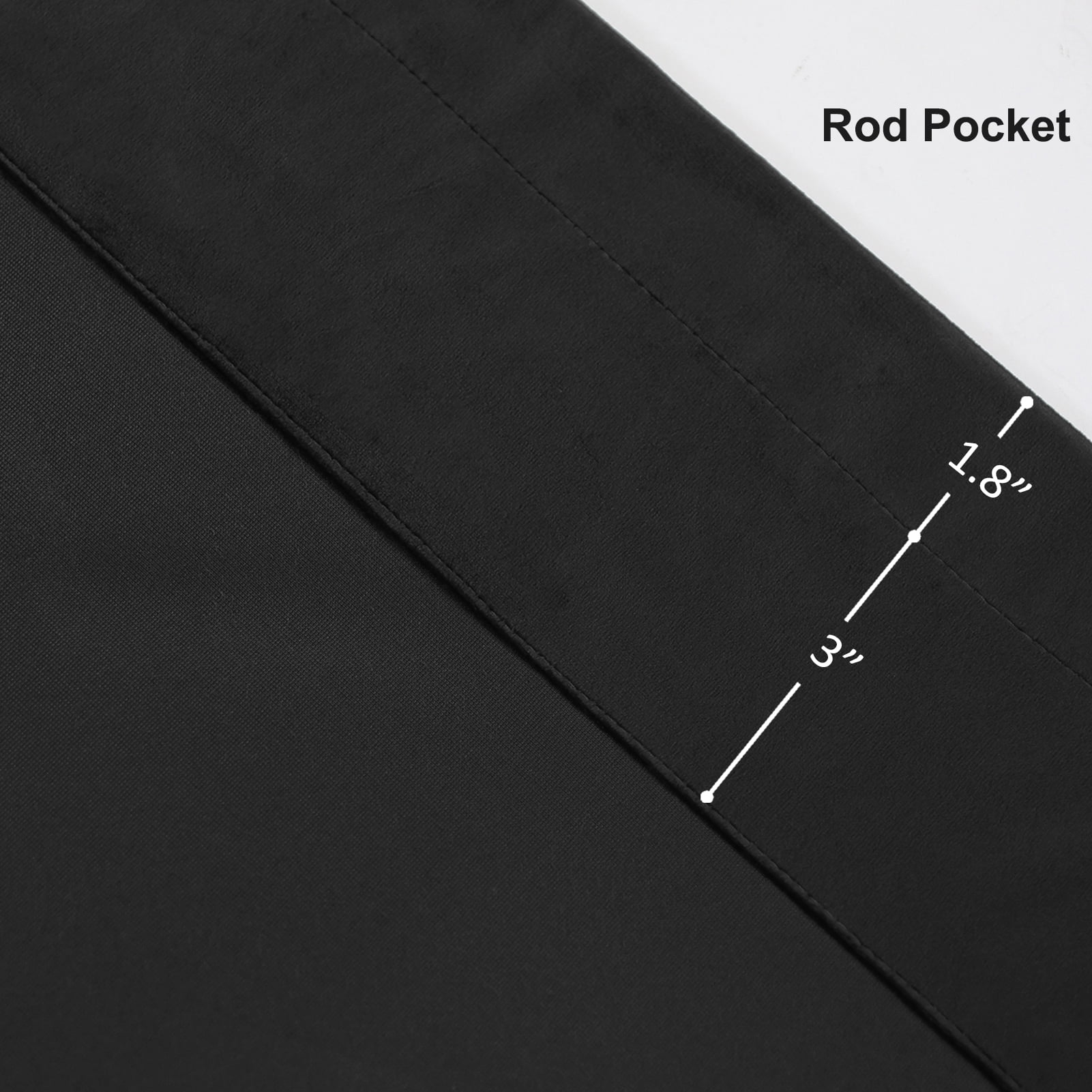PLEASANT BOULEVAD Rod Pocket Curtains , 52" x 84", 2 Panels