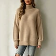 thumbnail image 5 of Purcolt Womens Oversized Sweaters Chunky Knitted Long Sleeve Turtleneck Pullover Sweaters Fall Winter Jumper Tops, 5 of 6