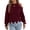Wine, variant on Women's Knit Sweater Fringe Cold Shoulder Tops Long Sleeve Pocket Pullover Jumper Raw Hem Casual Knitted Top