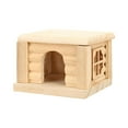 thumbnail image 2 of Casa de madera para hámster con ventana, suministros de paisajismo, escondite para hámster, hábitats de conejos para ratas, hámster enano, animales, 2 of 8