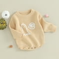 thumbnail image 3 of Okbabeha Toddler Baby Girl Boy Halloween Sweater/Romper Knit Chunky Ghost Sweaters Oversized Onesie Cute Winter Clothes, 3 of 7