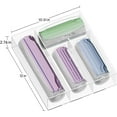 thumbnail image 2 of Aquiver Acrylic Bags Storage Organizer - Baggie Bags Drawer Organizer & Plastic Food Storage Bags Holder - Compatible with Gallon, Quart, Sandwich, Snap, Freezer, Slider Bags (Clear), 2 of 4