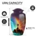 thumbnail image 2 of Yatskia Cross with Rainbow Little Funeral Keepsake Urn for Ashes Adult Men and Women, Large Memorial Burial Urns for Human Ashes Adult Female, (Classic 10 Inch and 3 Inch), 2 of 8